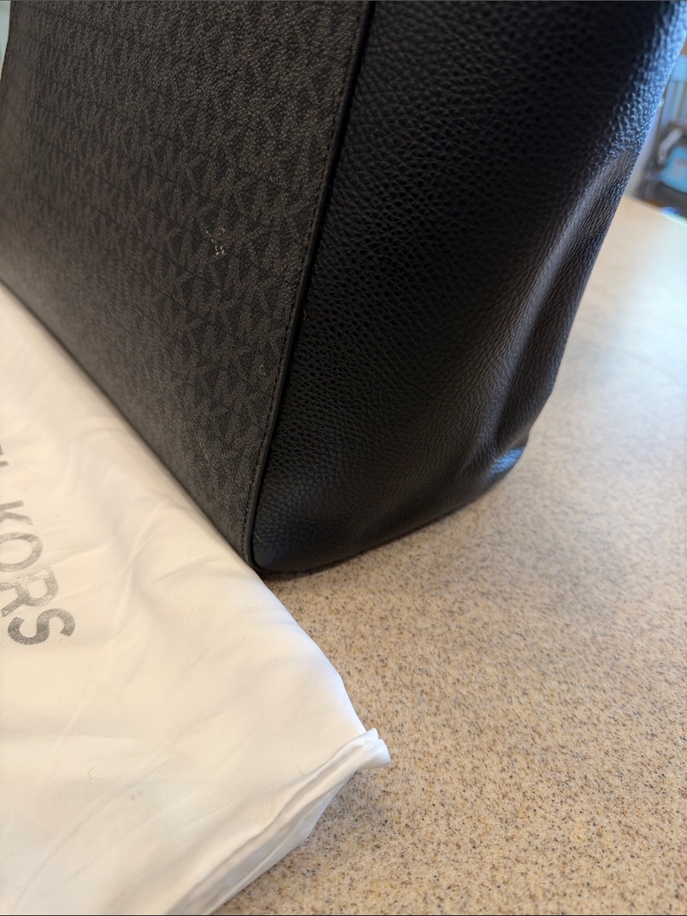 Michael Kors Black Tote with Silver Accents and Logo Print - Picture 7 of 16